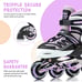 Adjustable Illuminating Inline Skates with Light up Wheels, Fun Flashing Beginne