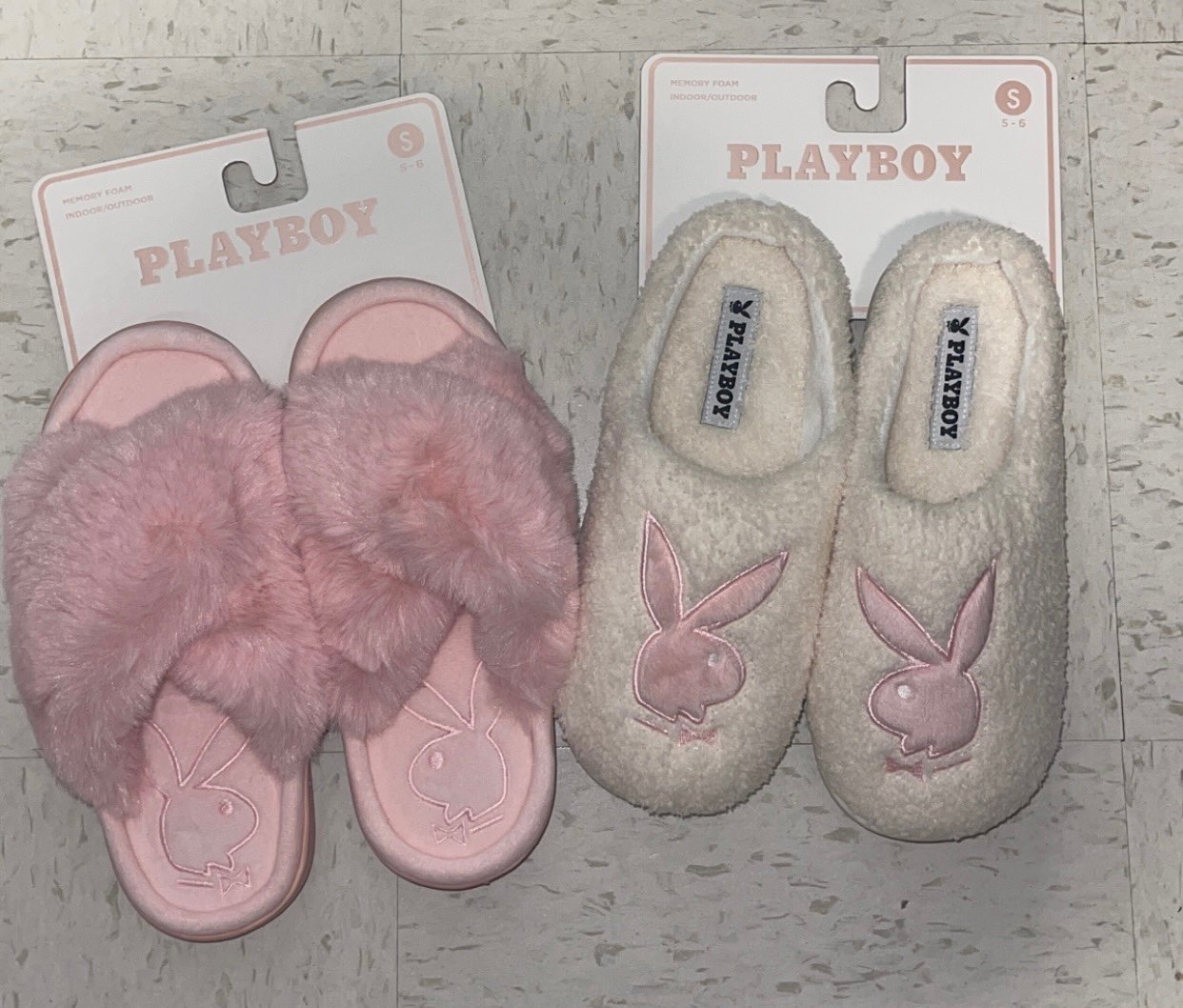 PLAYBOY Indoor Outdoor Pink Slip On Slippers