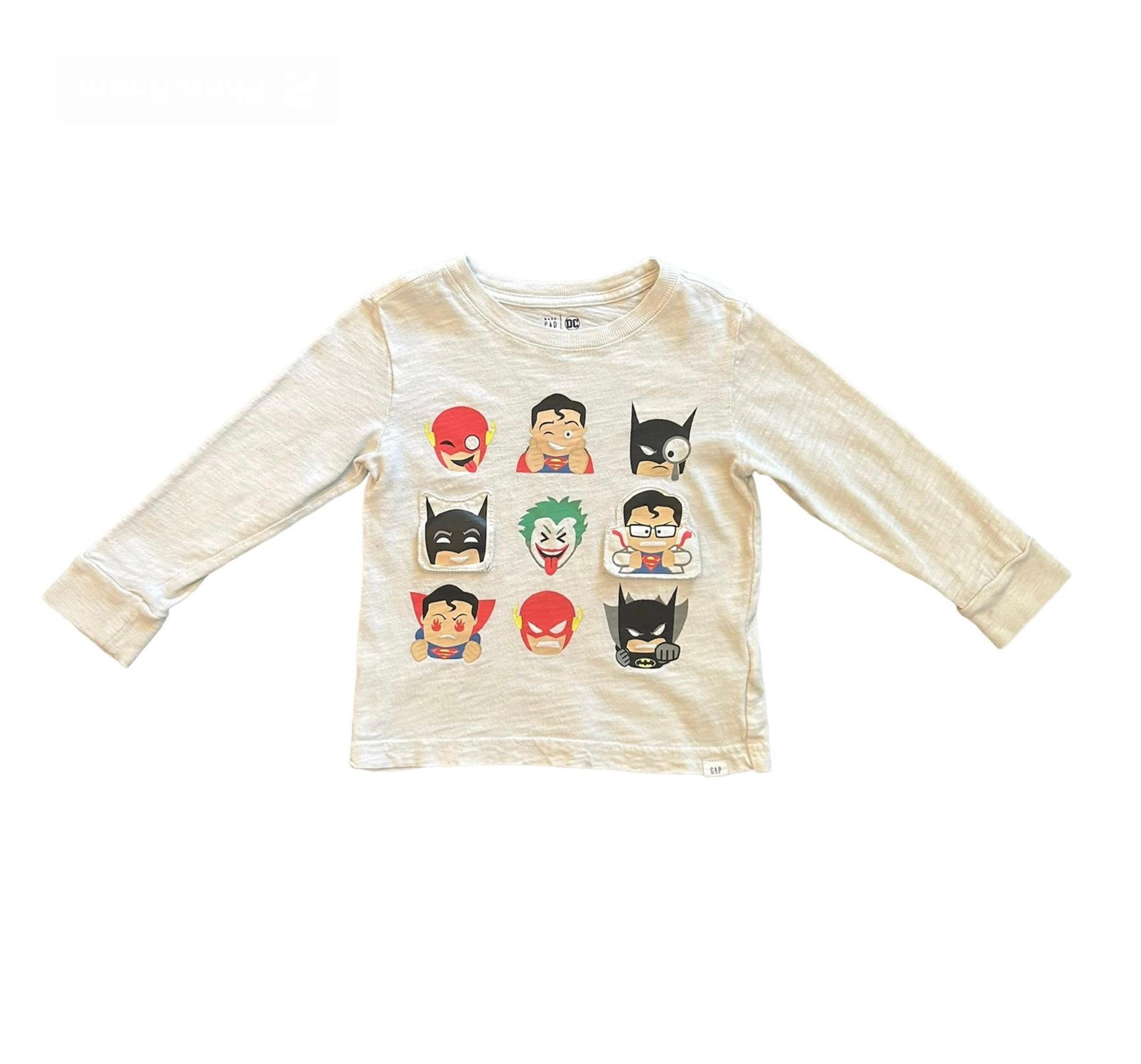 Baby Gap DC Comics long sleeve flip up interactive superhero shirt size 3T