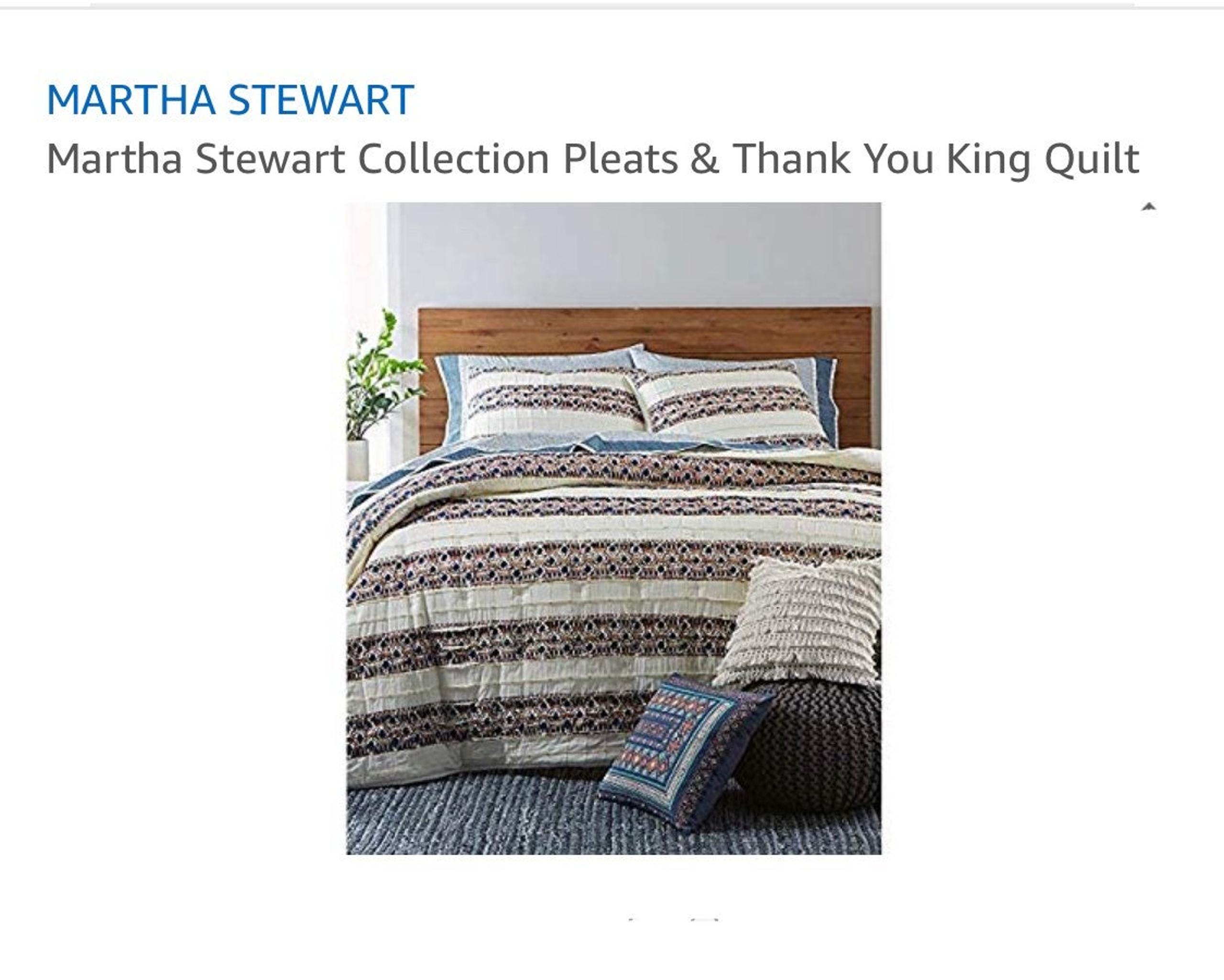 Martha Stewart Pleats & Thank You Quilt