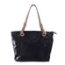 Michael Kors Jet Set black leather snakeskin print tote