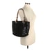 Michael Kors Jet Set black leather snakeskin print tote