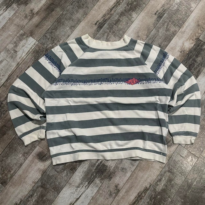 Vintage Gotcha Skateboard Surf Striped Aztec Crewneck Sweater Size Small