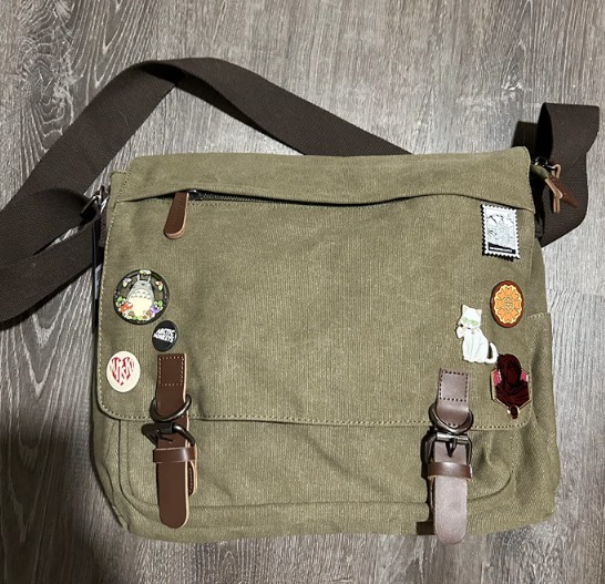 Large Vintage Canvas Messenger Shoulder Bag Travel Crossbody Purse Briefcase