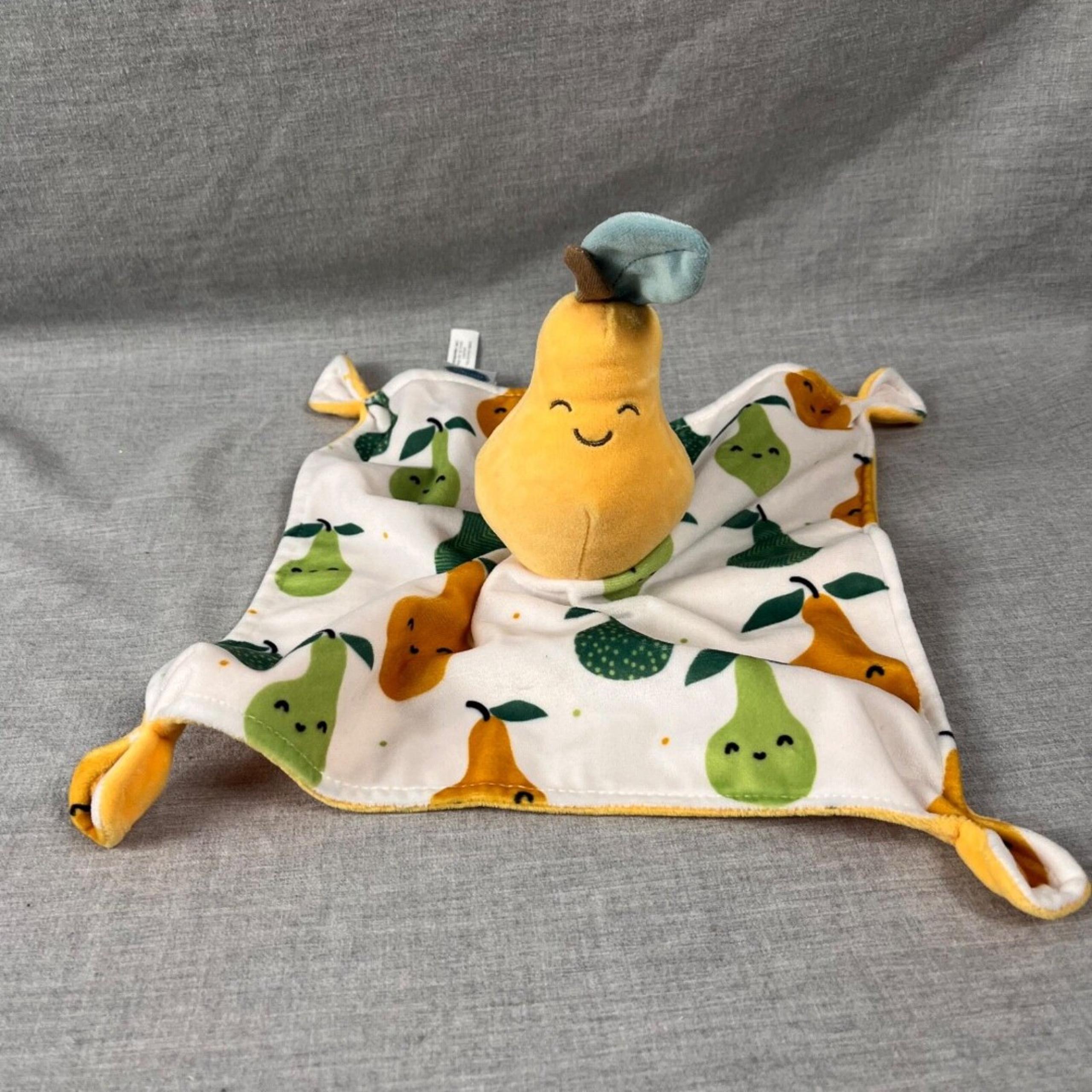 Mary Meyer Pear Baby Security Blanket Lovey 10" Velour Fruit Teething Corners