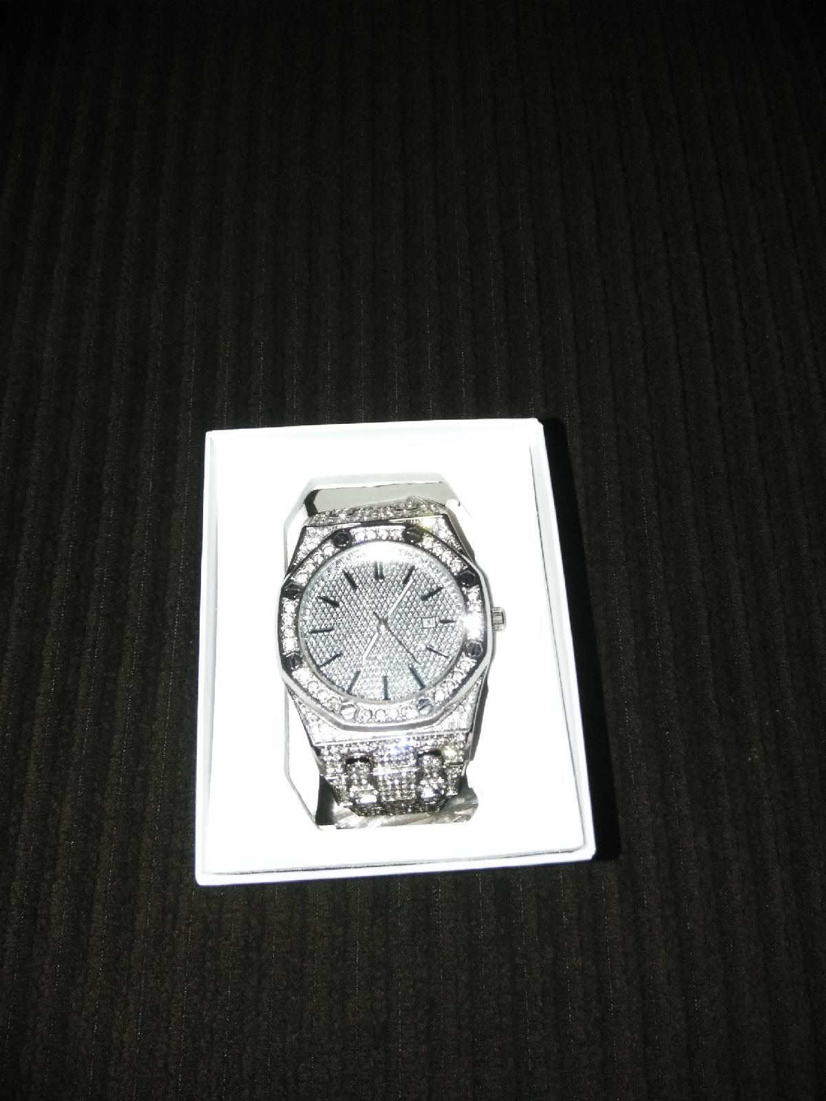Fully iced out Stainless Stell Back 41mm