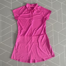 Nike Women's Short Sleeve Polo Golf Dress Size XL Pink EUC