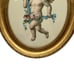 Vintage Victorian Angel Cherub Die Cut Oval Frame Plaque Wall Ornate Religion