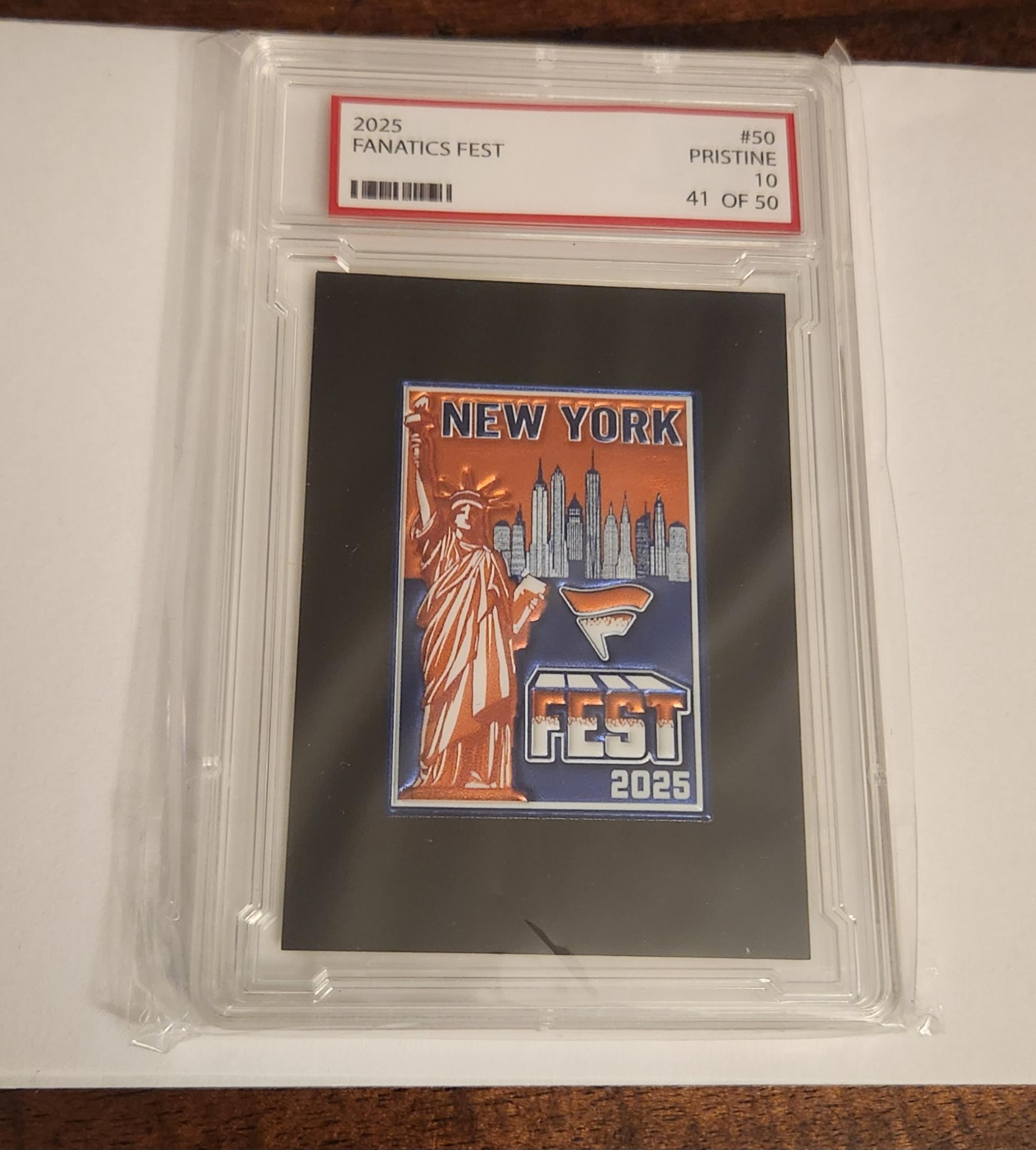 Fanatics Fest Lids Exclusive #41 of 50 NYC Patch limited collectible on slab