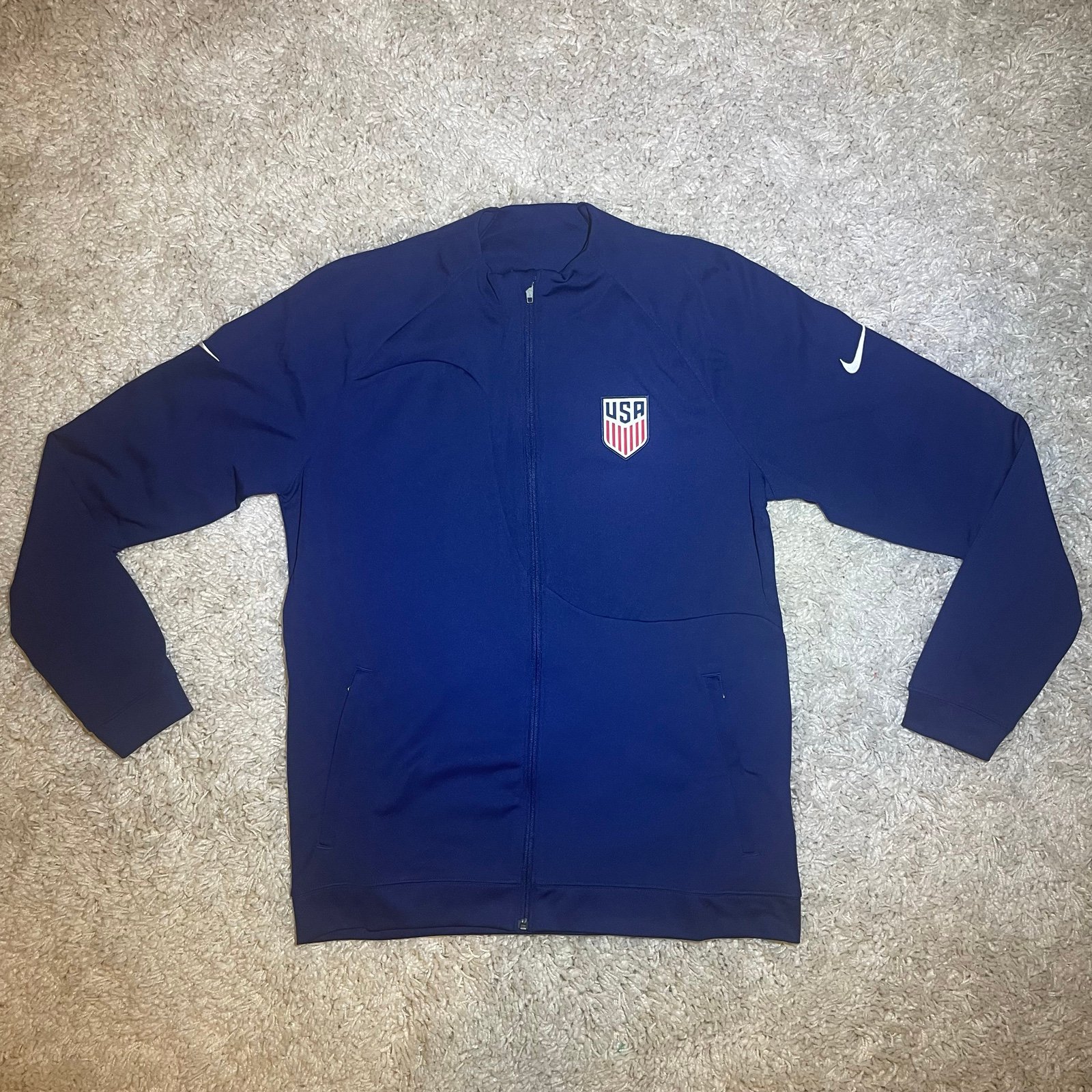 Nike Mens Team USA Training Soccer On-Field Jacket Slim Fit DH4752-421 Sz LG NWT