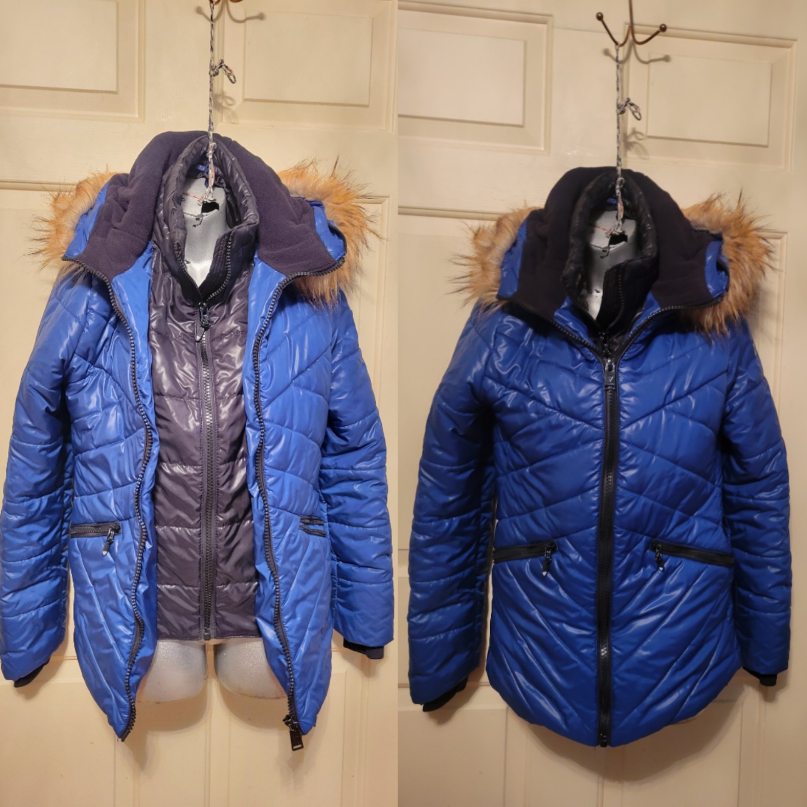 noize dvsn weather guarded royal blue puffer hooded coat