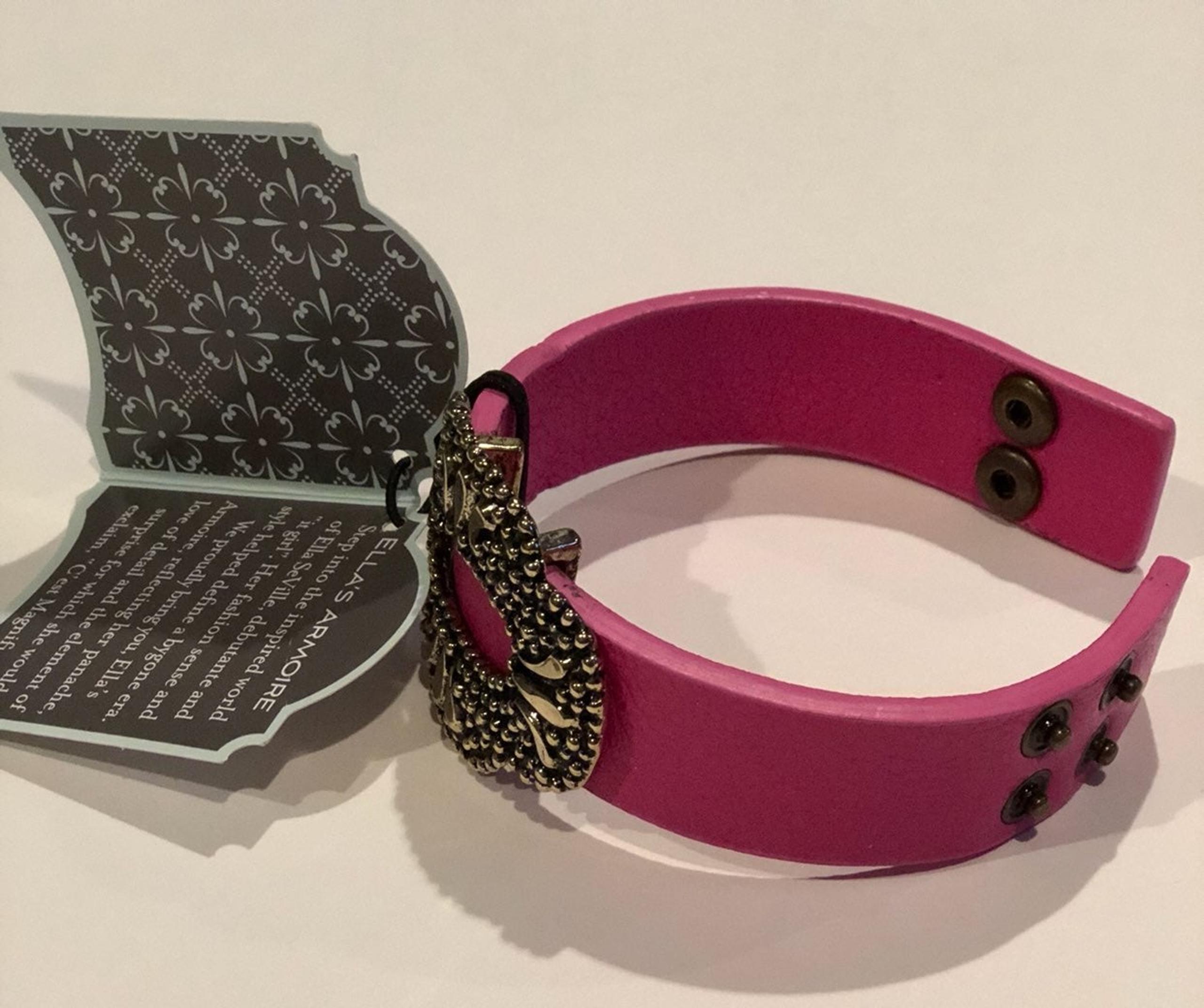 NWT - Pink Faux Leather w/ Gold Attach
