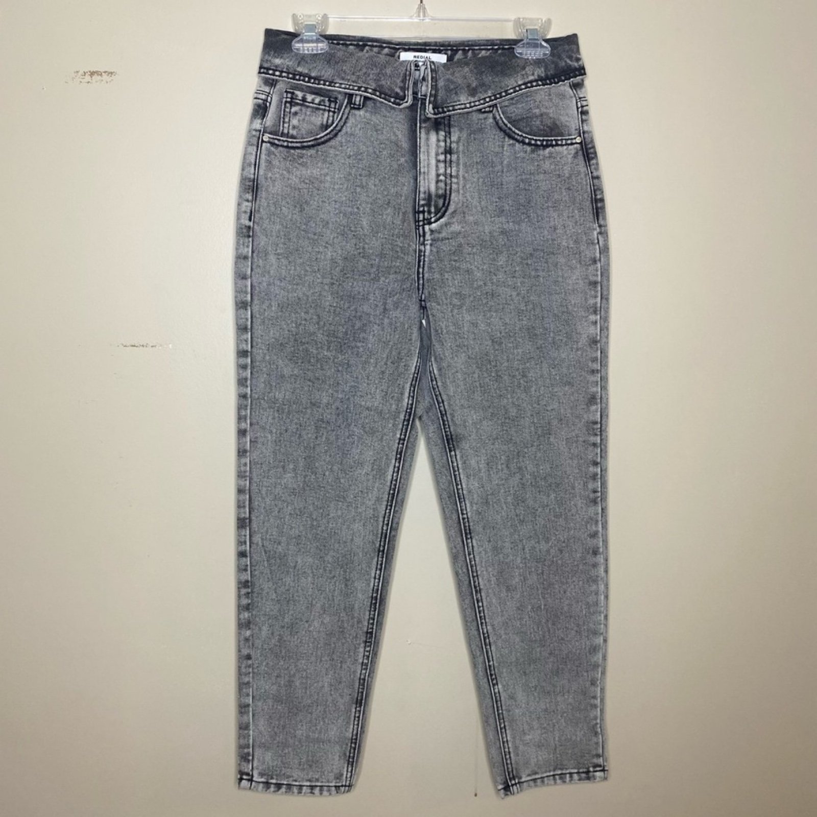 Redial NWT Fold Over Waist Detailed Mom Jeans Size 4