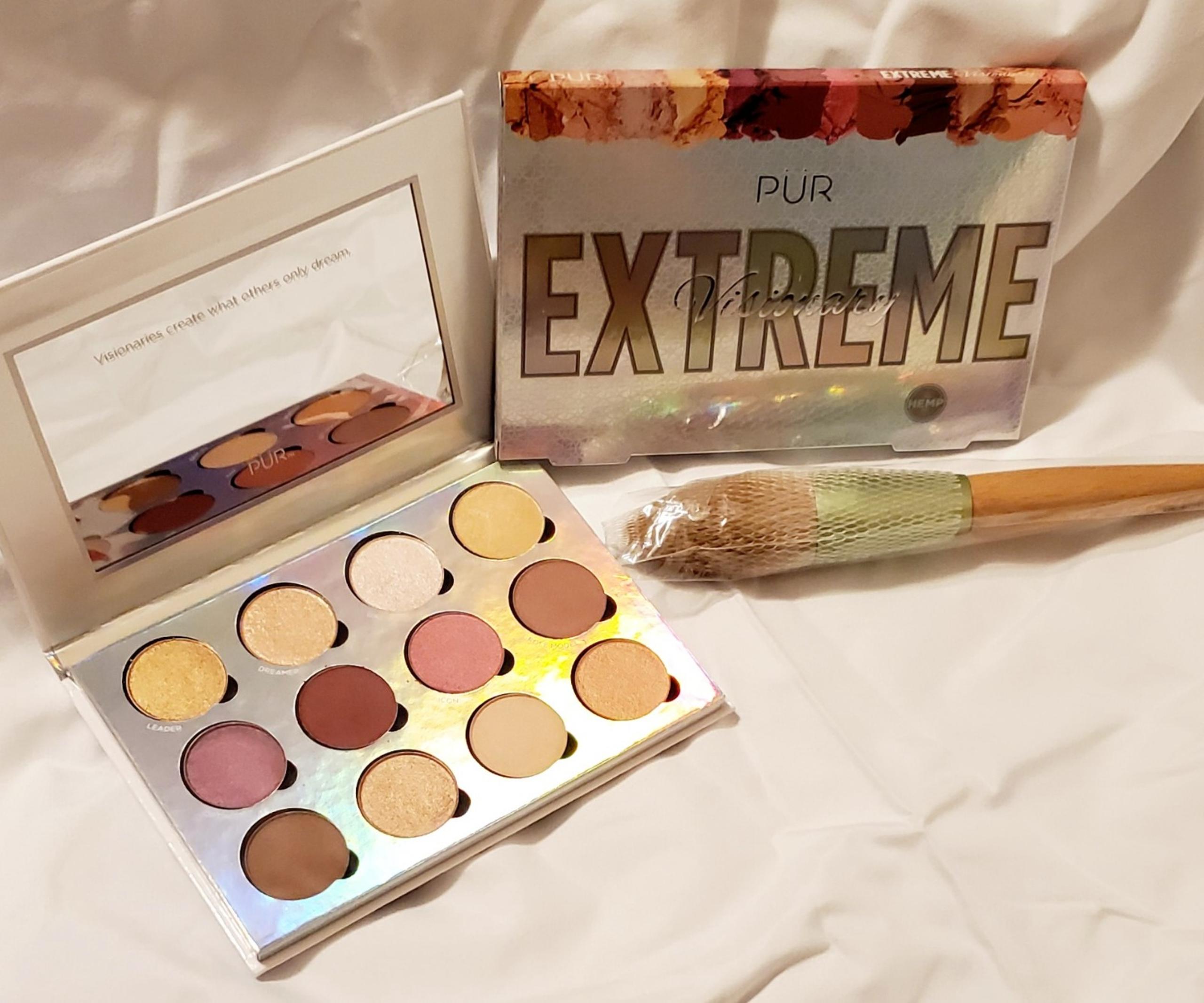 PUR Extreme Visionary 12 Magnetic Eyeshadow Palette w Powder Brush *100%AUTH NIB