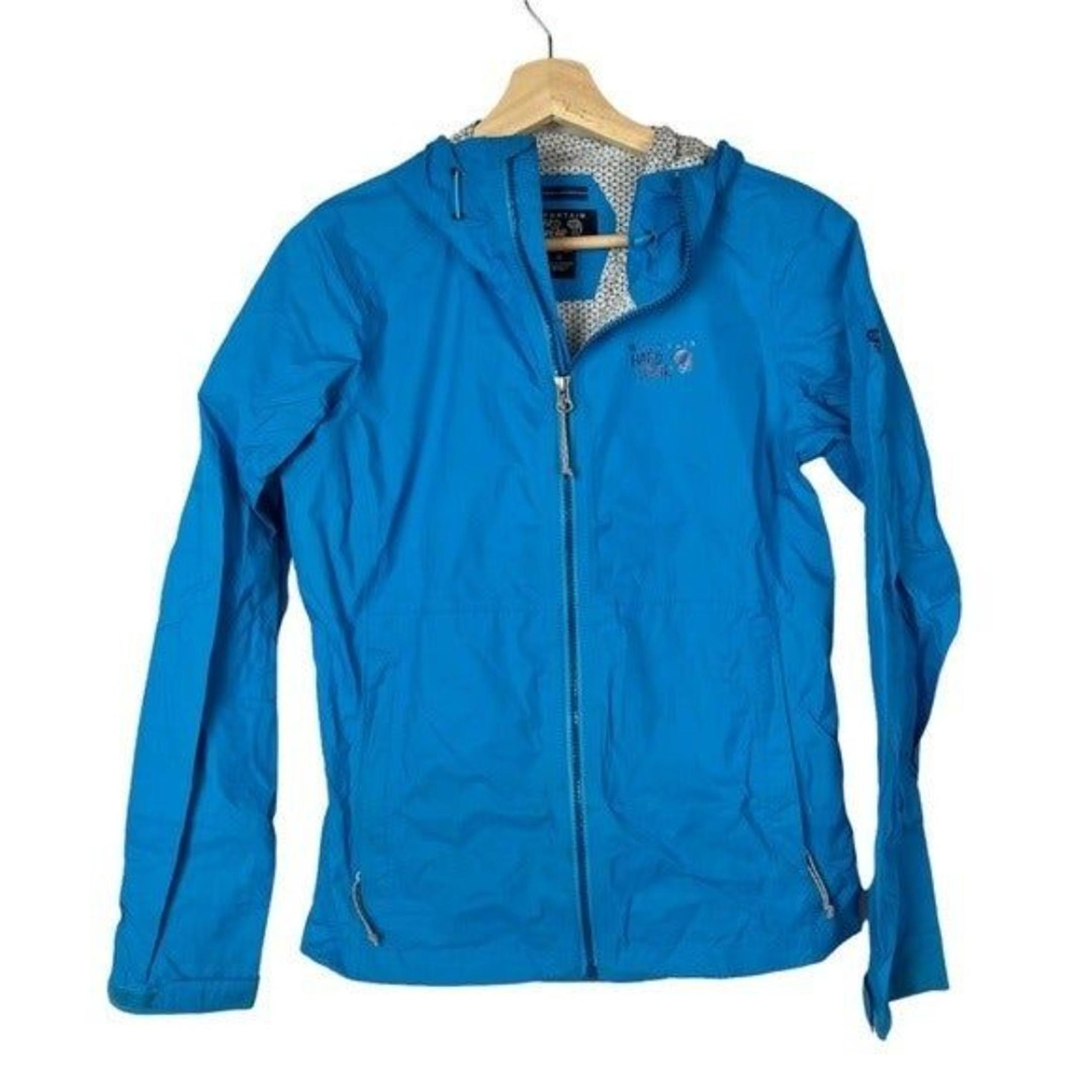 Mountain Hardwear Bright Blue Full Zip Rain Jacket XS