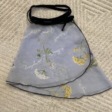 Lilac Wrap Sheer Skirt with Floral Design from Dance Favorite