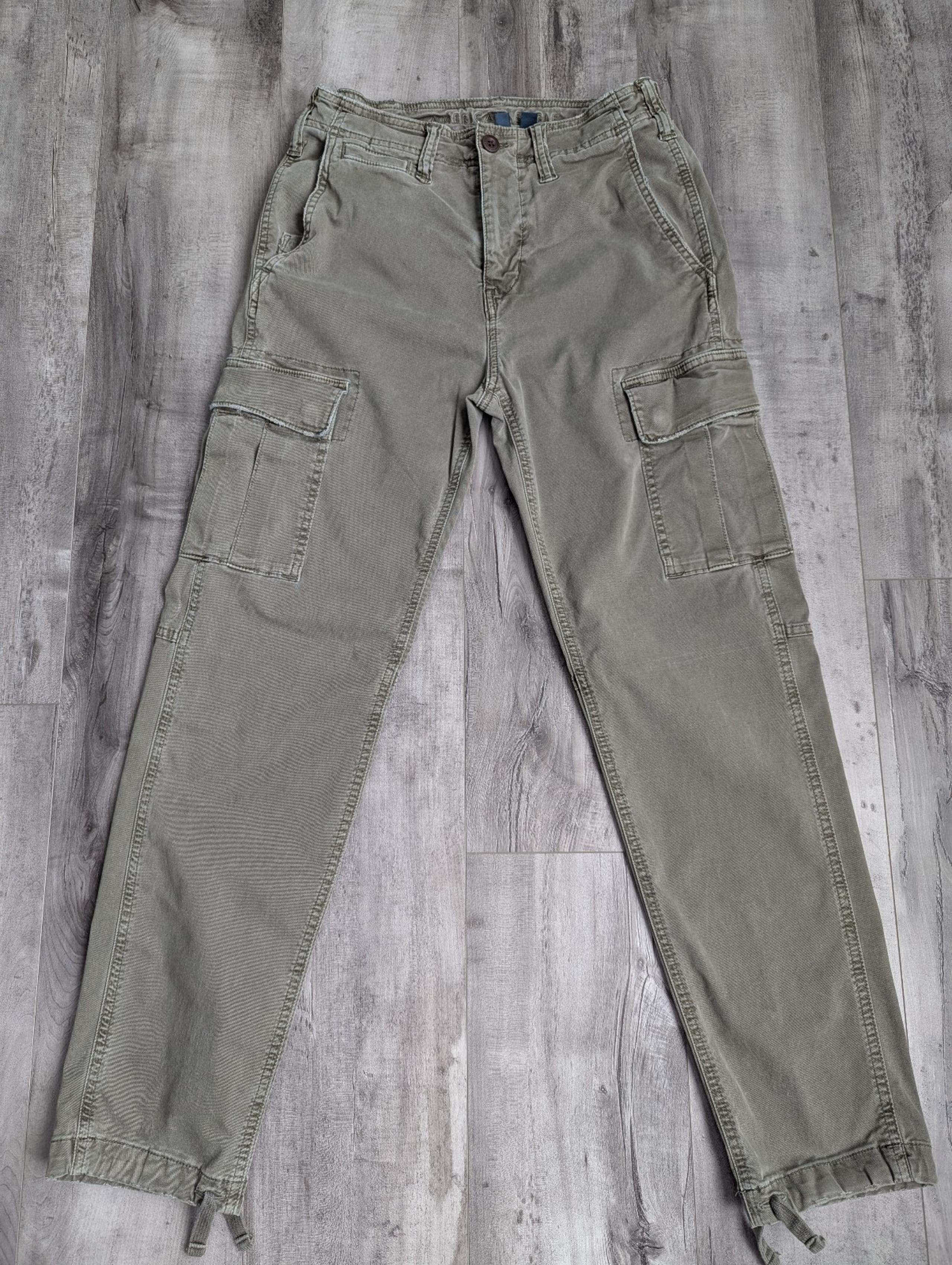 American Eagle Women's Lived In Cargo Pants Cinch Waist High Rise Sz 28