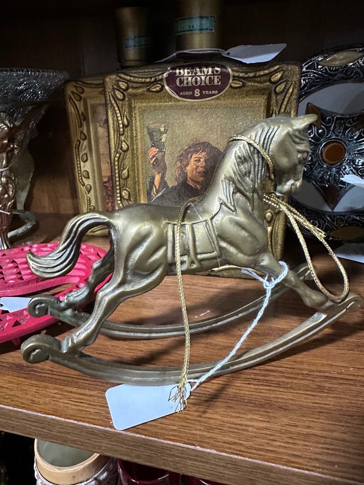 Brass rocking horse