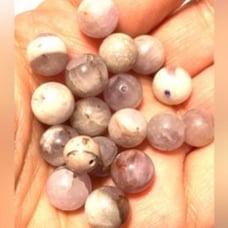 Lot of 30 Lepidolite 10 mm beads. 848
