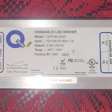 Q-Tran LED Model IQ-PH-80-120v / 24 Dimmable LED Driver 3.33A / 24VDC