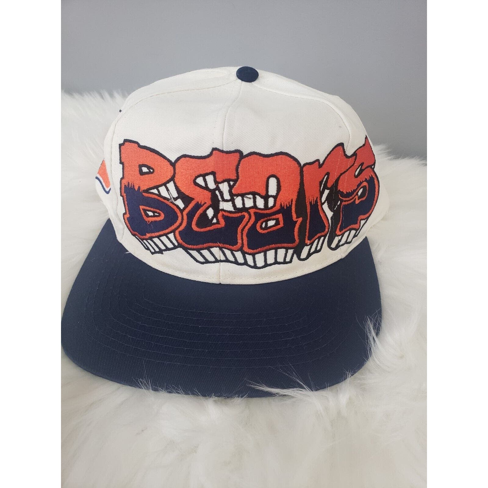 Vintage Drew Pearson Snapback NFL Chicago Bears Graffiti Hat RARE