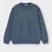 NWT Uniqlo GU Oversized Washed Crew Neck Sweater Blue