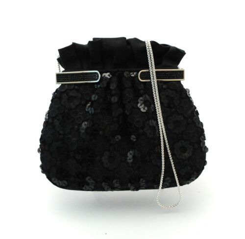 Judith Leiber Satin Sequin Beaded Evening Shoulder Or Clutch Bag
