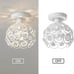 White Mini Chandelier Light Fixture, Crystal Ceiling Light,