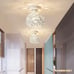 White Mini Chandelier Light Fixture, Crystal Ceiling Light,
