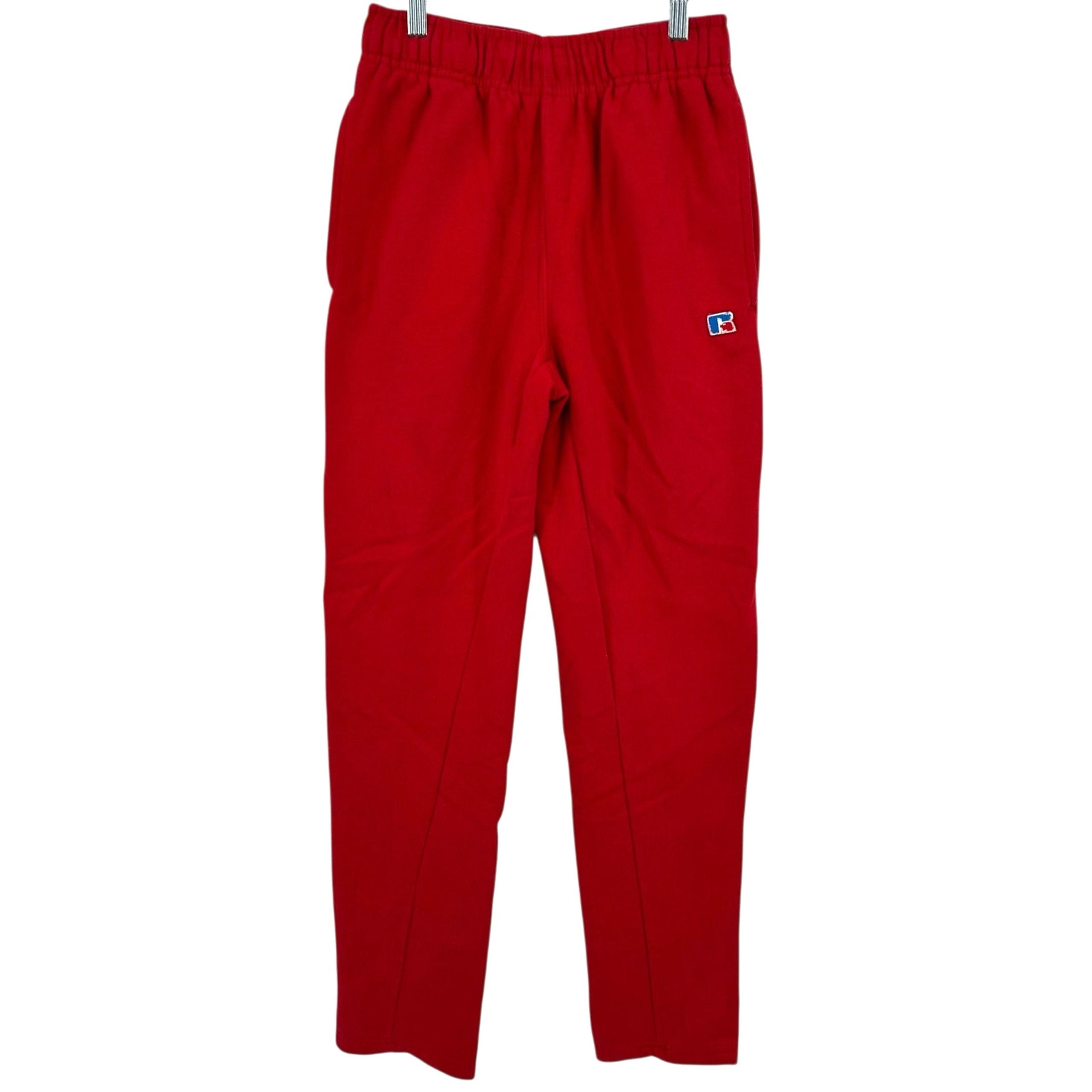 Vintage 90s Russell Athletic Red Men's Size Small Fleece Sweatpants Blank