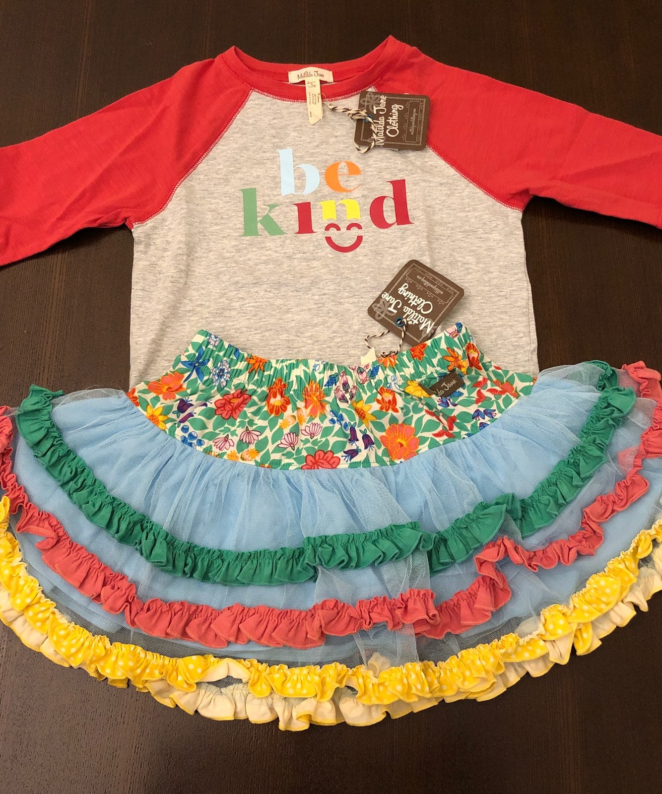 NWT Be Kind Tee Field Of Flower Skirt