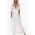 Button Up Cover Up Maxi Dress
