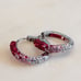 Sterling Silver Crystal In & Out Hoops