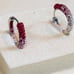 Sterling Silver Crystal In & Out Hoops