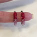 Sterling Silver Crystal In & Out Hoops