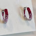 Sterling Silver Crystal In & Out Hoops