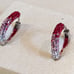 Sterling Silver Crystal In & Out Hoops