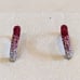 Sterling Silver Crystal In & Out Hoops