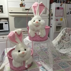 Vintage Easter Baskets Bunny Head