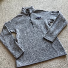 Patagonia Gray Better Sweater 1/4 Zip Fleece Lined Women’s Size Small