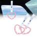 NEW 2PCS BARBED WIRE PINK JDM TSURIKAWA RING WHITE Handle Strap Drift Charm