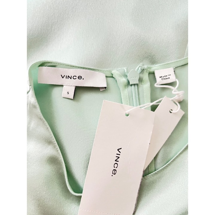 Vince Silk Boxy Top In Seafoam Green Size S shops Small Blouse