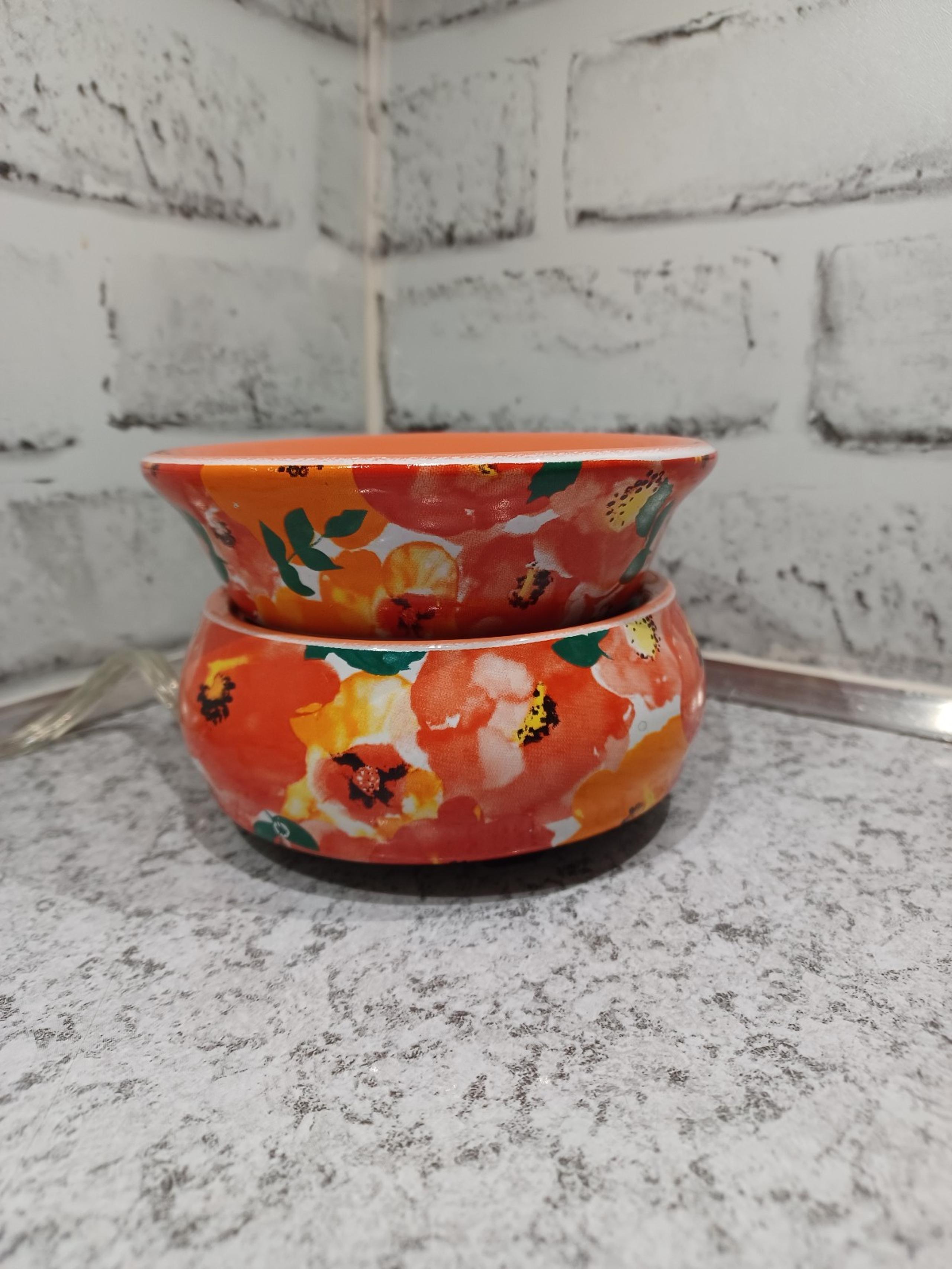 Floral Spring Pink Zebra Simmer Pot Wax Warmer Red Peach warms oil flowers