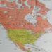 Laminated Rand McNally Modern World Map Genuine Black Wood Frame 33 wx22h