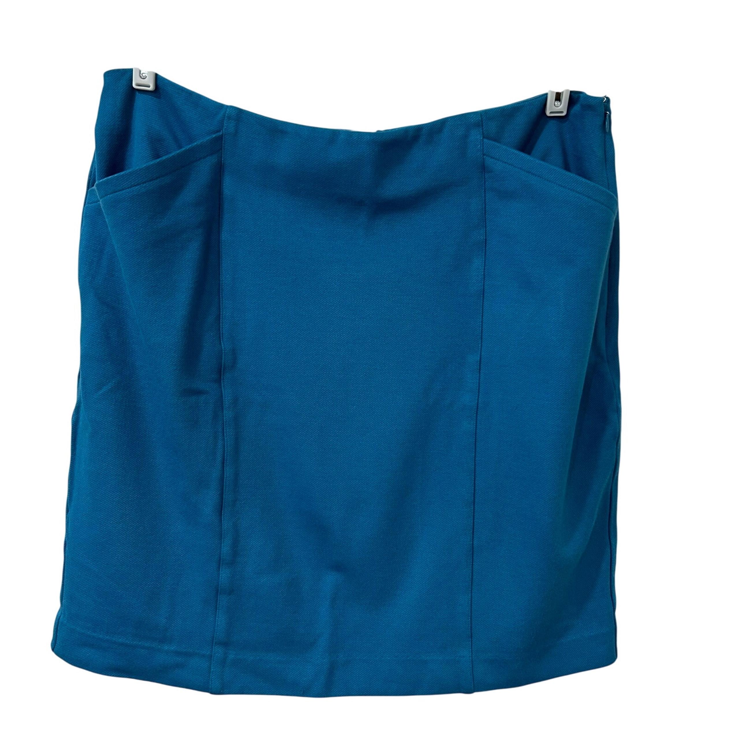 Cabi Blue Women’s Size 14 Sigourney Teal Turquoise Pencil Skirt Office Business