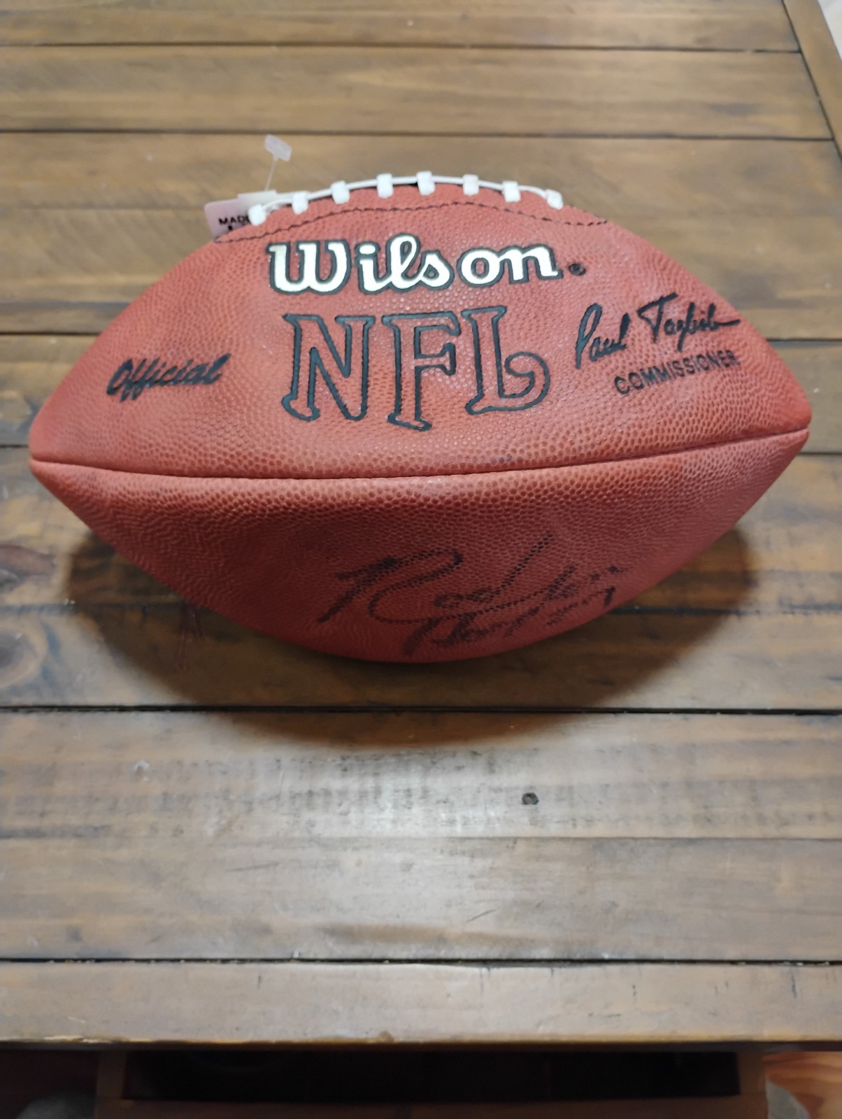 Rodney Hampton #27 NYG Signed Wilson NFL football Made in USA