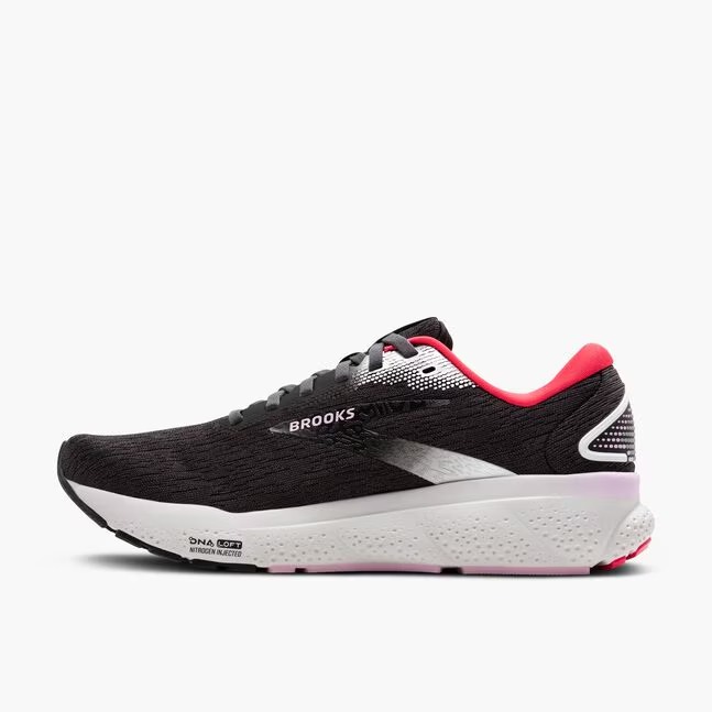 Brooks Ghost 16 Women's road-running shoes, Color Black/Ebony/Raspberry