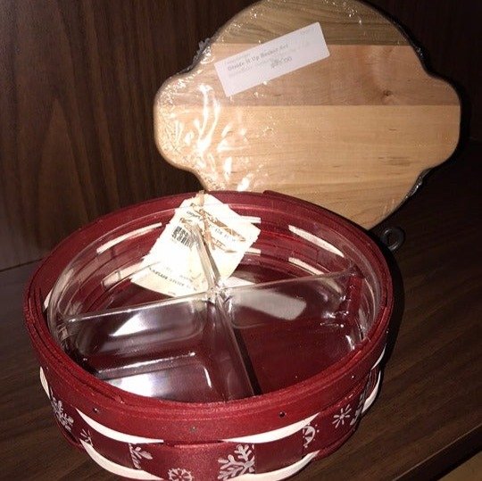 Longaberger Snowflake Print - Divide It Up Basket - NEW!