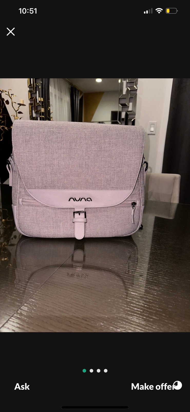 Nuna diaper bag Grey set