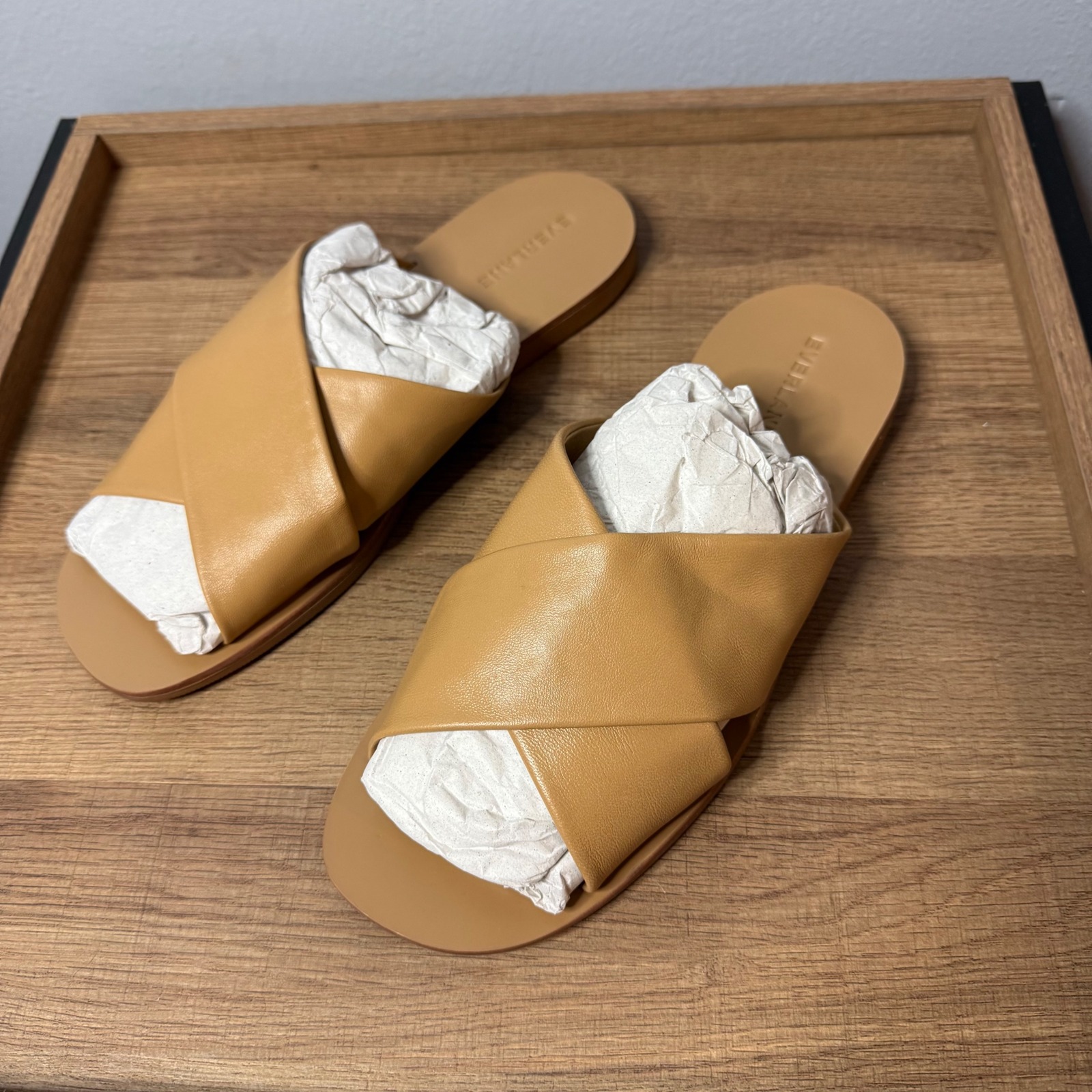 The Day Crossover Sandal Taupe Leather Womens 9 NEW
